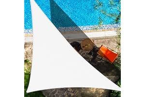 CIELO COLORIDO 20' x 20' x 28.3' White Right Triangle Sun Shade Sail plus16 95% UV Blockage, Custom Size Accepted Processed in The US