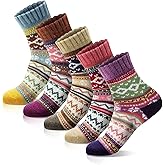 MORECOO Womens Socks Winter - Stocking Stuffers Gifts for Women - Thick Wool Soft Warm Cozy Crew Socks for Women