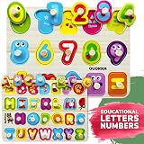 QUOKKA Toddler 6 Alphabet Wooden Puzzles Montessori Learning Toys 2-4 view 3