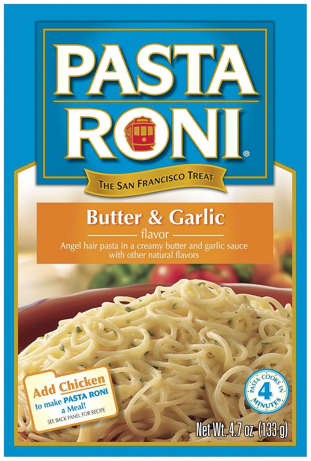 Angel Hair pasta in a creamy Butter and garlic sauce (015300441323)
