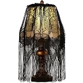 Halloween Decor Lamp Shade, 20 X 60 Inch Large Spider Web Lampshade, Black Lace Cover for Indoor and Outdoor Table Decorations