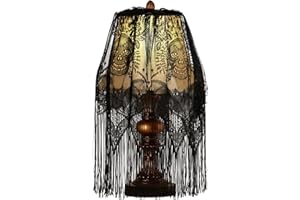 LEYINPEI Halloween Decor Lamp Shade, 20 X 60 Inch Large Spider Web Lampshade, Black Lace Cover for Indoor and Outdoor Table Decorations