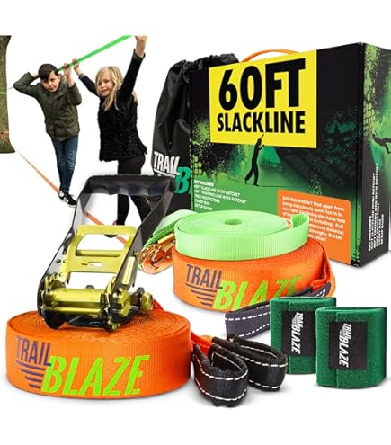 Amazon.com : ZenMonkey Infinity Slackline Kit - 100 Foot