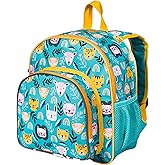 Wildkin 12-inch Kids Backpack – Padded, Adjustable, Ideal for Daycare & Travel - Party Animals
