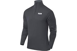 TCA Men's Cloud Fleece 1/4 Zip Thermal Running Top with Zip Pocket