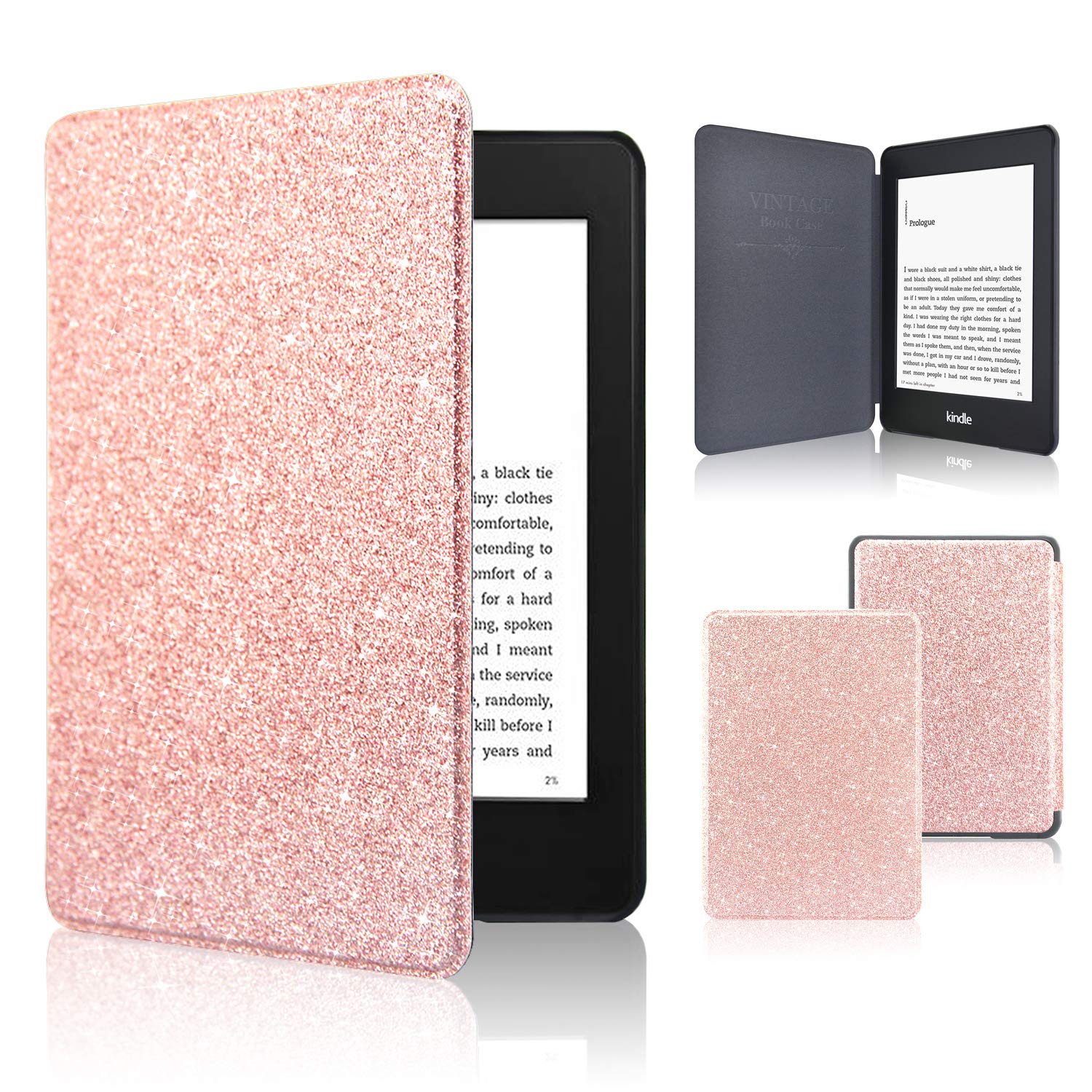 Glitter Rose Gold Case For Kindle Paperwhite 10th Gen 2018 Release Slim