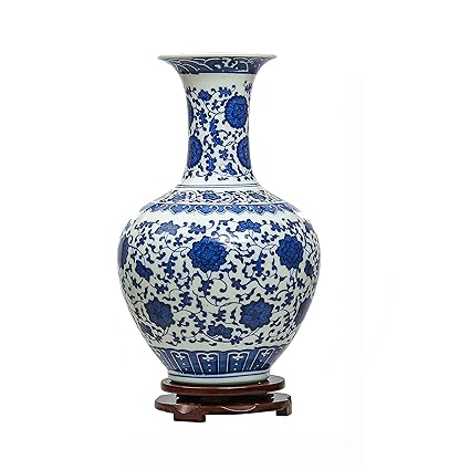 Jing Dezhen Blue And White Vase Chinese Vintage Ceramic Vases