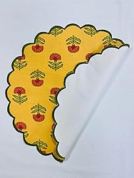 Ridhi Pestal Orange Bo-ho Round Place Mat Double