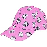Hello Kitty Dad Hat, Adult Baseball Cap with Curved Brim, Pink, One Size