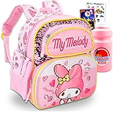 My Melody Mini Backpack for Girls - Bundle with 12” My Melody Backpack Plus Stickers, Water Bottle, More | Sanrio Backpack Purse for Girls