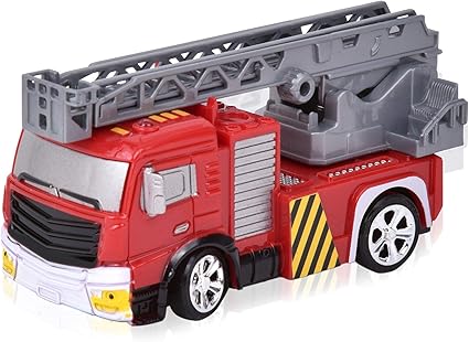 Amazon.com: Juguete de control remoto, juguetes de camión de bomberos para niños, juguete de motor de fuego con luces y sonidos reales, edades 3 +, camión de bomberos a batería para niños,