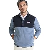 vineyard vines mens Color Blocked Harbor Fleece Quarter-snap