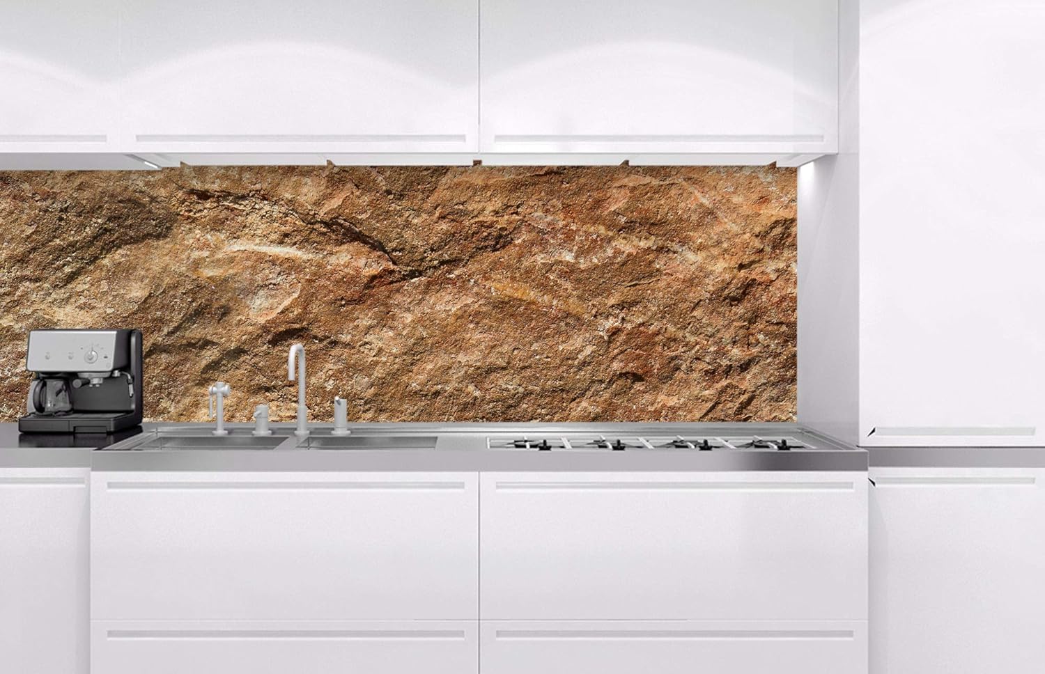 DIMEX LINE Peel and Stick Kitchen Backsplash Sticker Marble, Braun, 180 x 60 cm - Image 3