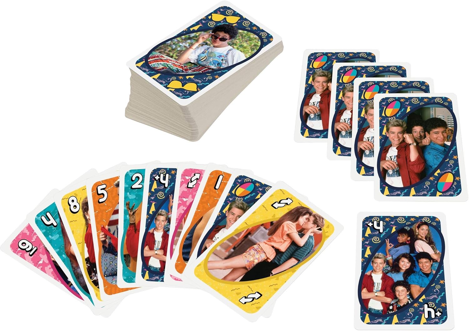 Amazon Com Mattel Games Uno Saved By The Bell Multi Toys Games