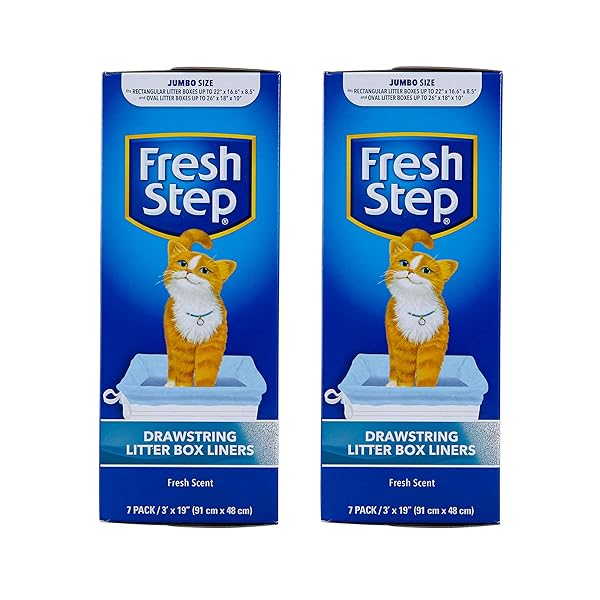 FRESH STEP JUMBO DRAWSTRING CAT LITTER BOX LINERS,...