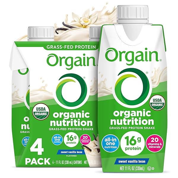 ORGAIN ORGANIC NUTRITIONAL SHAKE, VANILLA BEAN – MEAL...