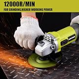 DEWINNER Angle Grinder 850W Corded 115mm with 6 Discs Side Handle view 6
