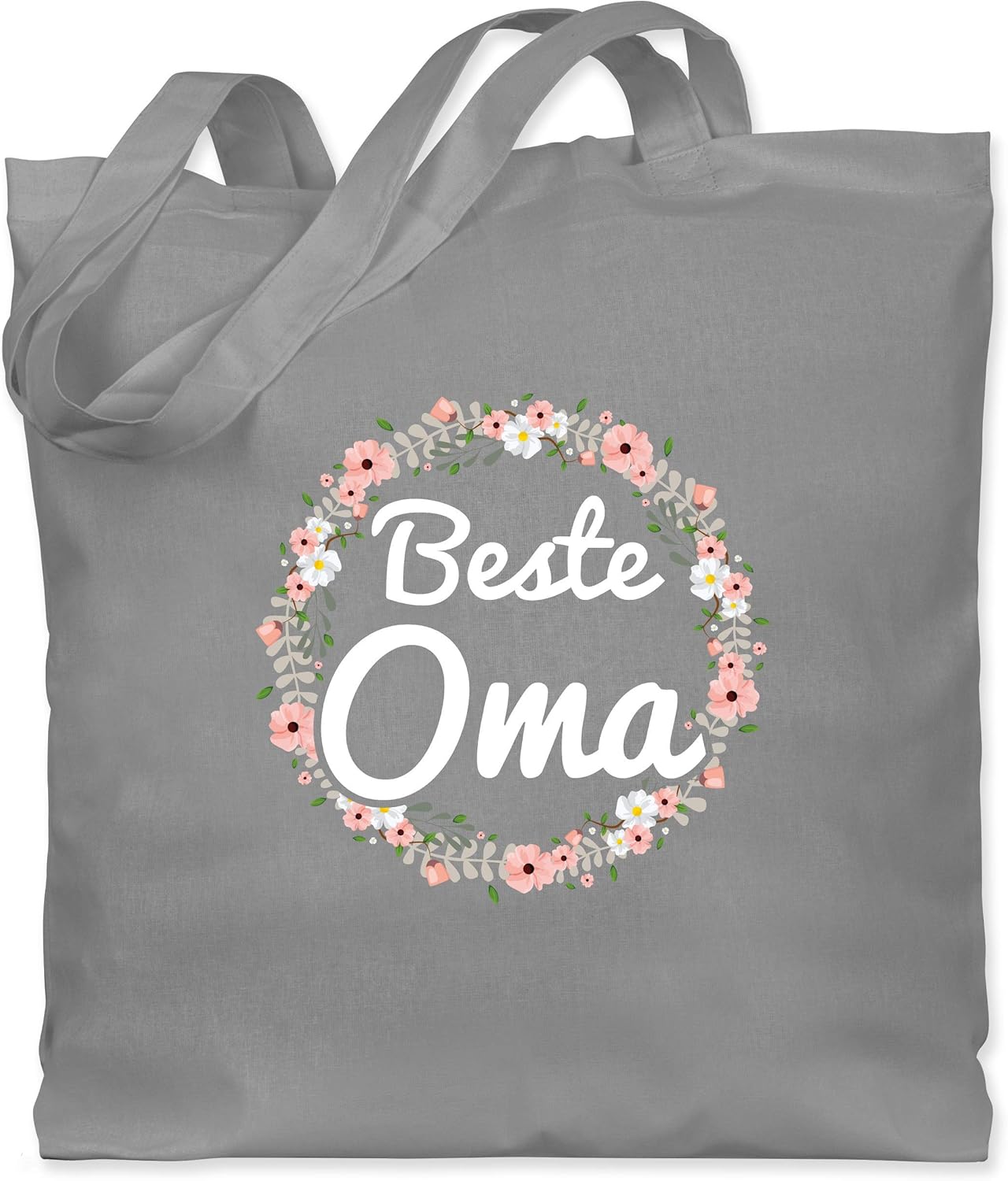 Oma Beste Oma Blumenkranz Stoffbeutel Aus Baumwolle Jutebeutel Lange Henkel Shirtracer Aufbewahrung Organisation Kuche Haushalt Wohnen Suenaacampo Com