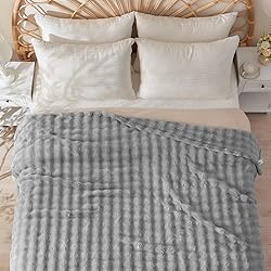 NEWCOSPLAY King Blanket for Couch Grey Super Soft