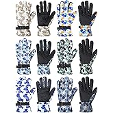 Bencailor 6 Pairs Kids Winter Gloves Waterproof Ski Glove Boy Girl Warm Snow Snowboard Mittens for Cold Unisex