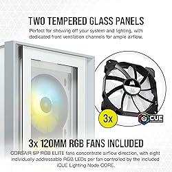 CORSAIR iCUE 4000X RGB Tempered Glass Mid-Tower ATX
