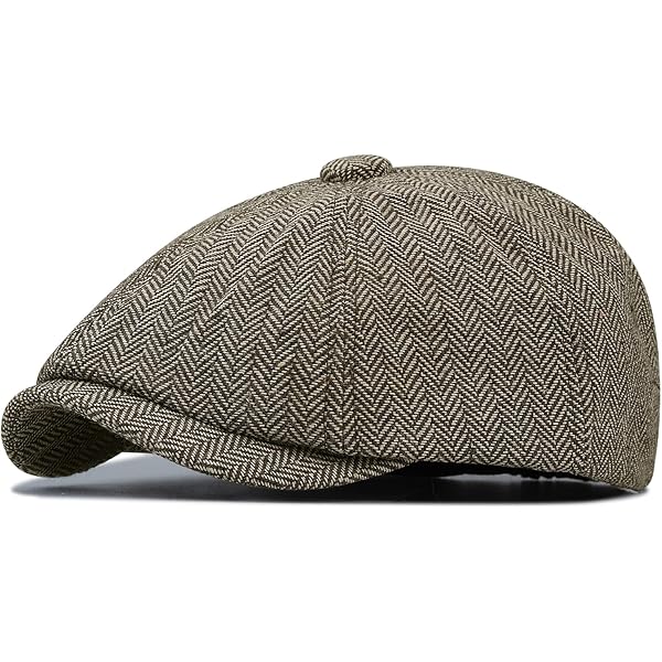 Jaxon Marl Tweed 8/4 Cap (Small, Black) at Amazon Men's
