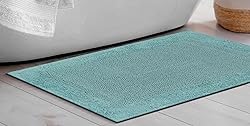 Savi Home Bath Mat Rug 17x24 Aqua Blue, 100% Pure