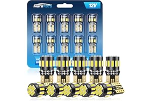 Marsauto 194 LED Bulb for License Plate Light, 6000K Super White 168 2825 W5W T10 Wedge Replacement LED Light Bulbs for Car Dome Map Courtesy Step Dash Trunk Light (Pack of 10)