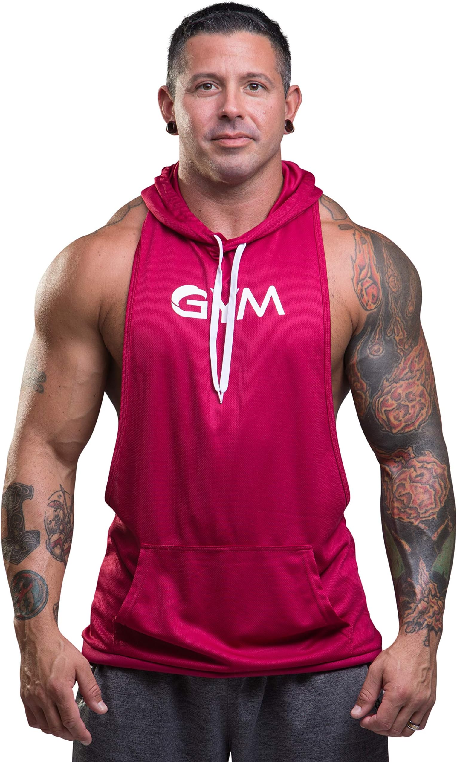Men's Bodybuilding Sleeveless Hoodie Gym Athletic Workout Muscle Fitness Tank Tops