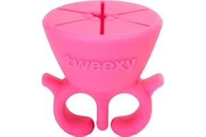 tweexy Wearable Nail Polish Holder Ring - Nail Polish Bottle Holder for Easy Application | Perfect for Fingernail Painting, Manicure & Pedicure | Nail Polish Accessories (Bonbon pink)