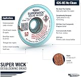 MG Chemicals 426-NS #4 No Clean Super Wick Desoldering Braid 0.1" x 5' Blue view 3
