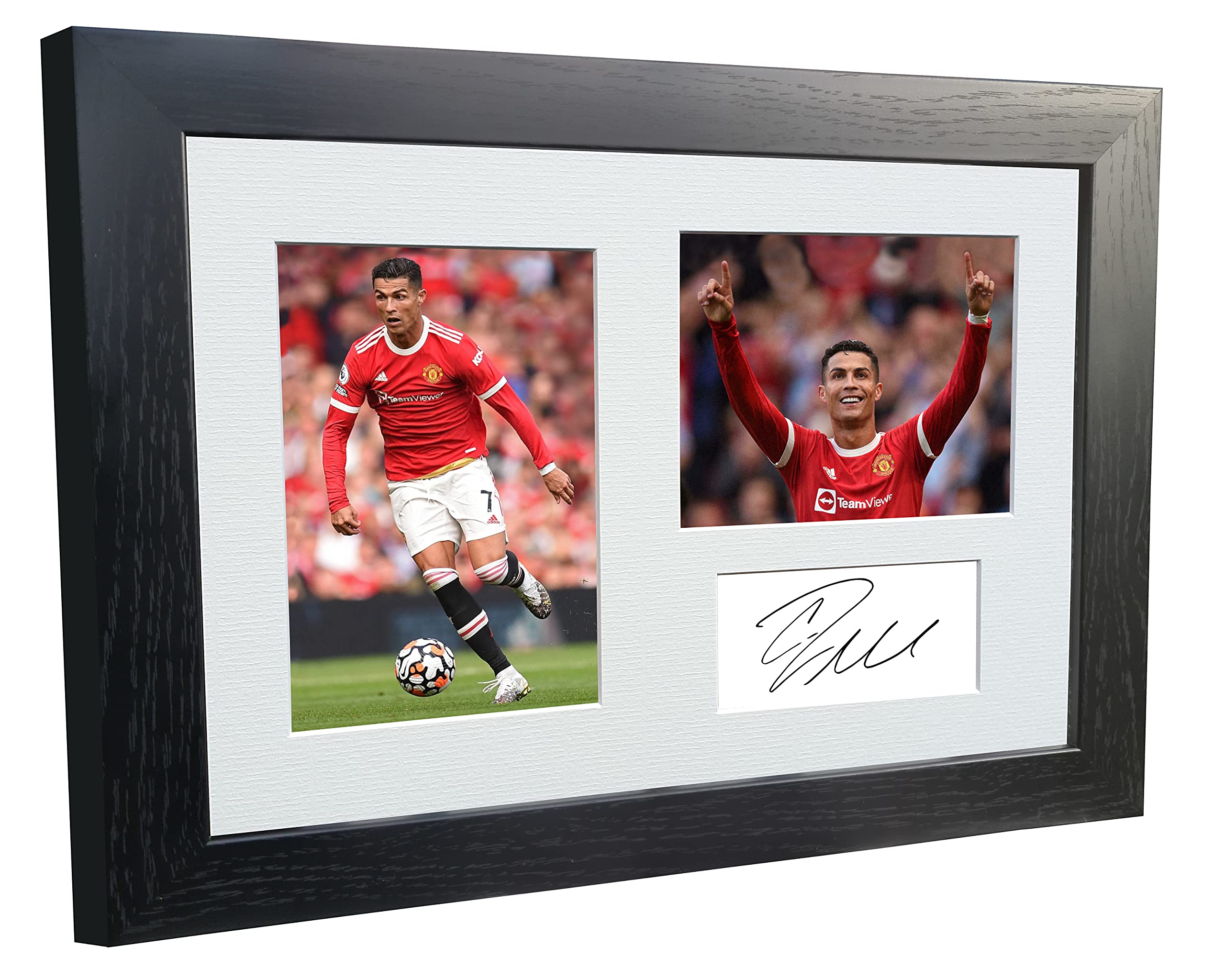 Kitbags & Lockers 12x8 A4 Cristiano Ronaldo Manchester United Signed Autograph Photo Photograph Picture Frame Poster Gift