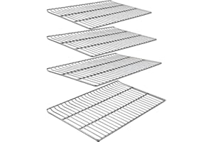COMVIEE Cooking Grates Replacement Parts for Masterbuilt 40 Inch Electric Smoker, 19.69" x 12.28" Grill Grid, Replace Smoker Racks for Masterbuilt MB20070115, MB20072918, MB20074719, MB20072916, 4 Pack