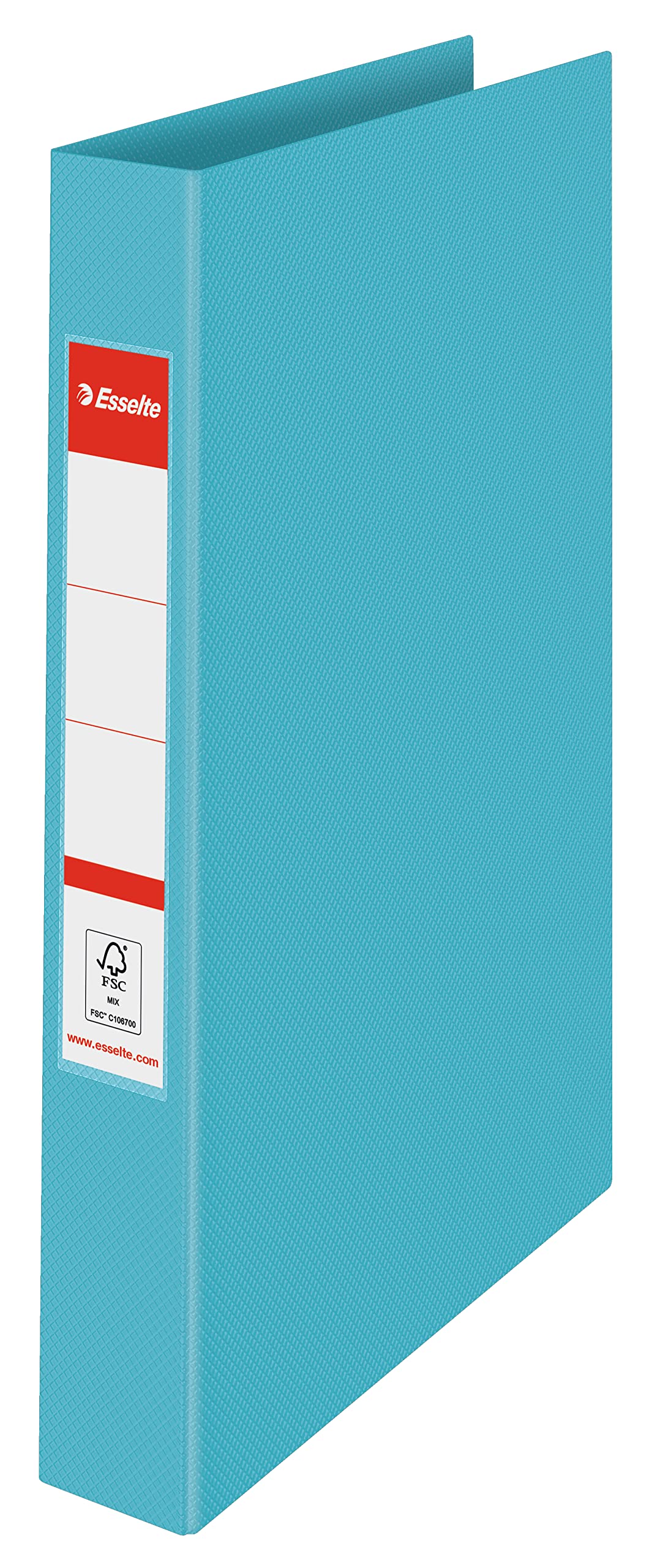 Esselte Ring Binder, 190 Sheet Capacity, 42mm Spine, 2 Ring A4 Folder, Hard Cover File, Home/Office Use, Embossed Pattern, Colour'Breeze Range, Blue, 626497
