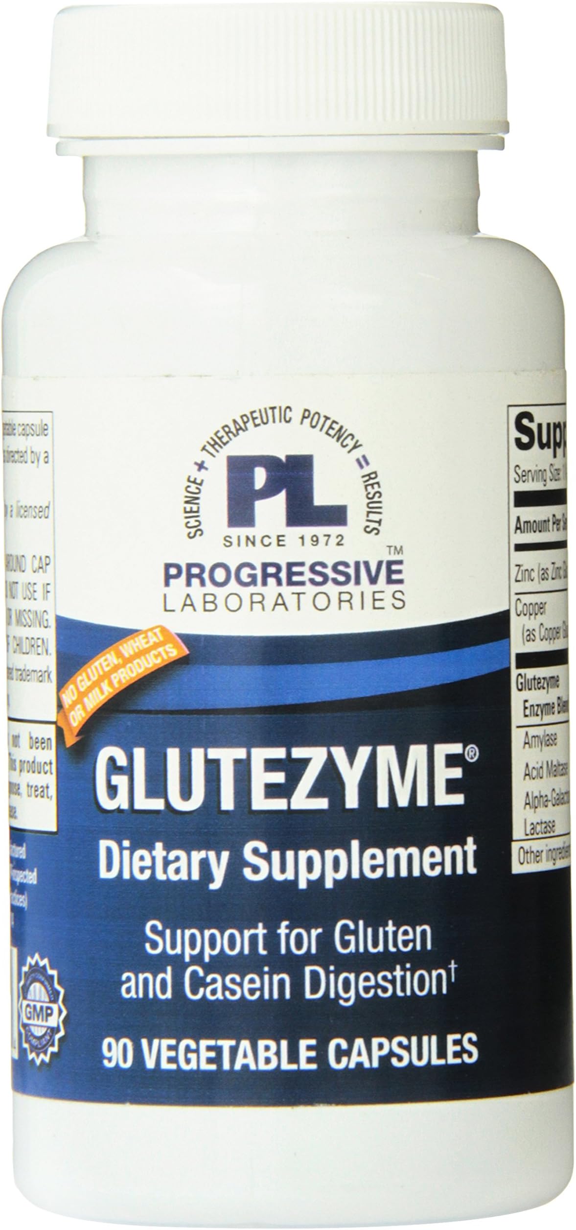 Progressive Labs Glutezyme Supplement, 90 Count