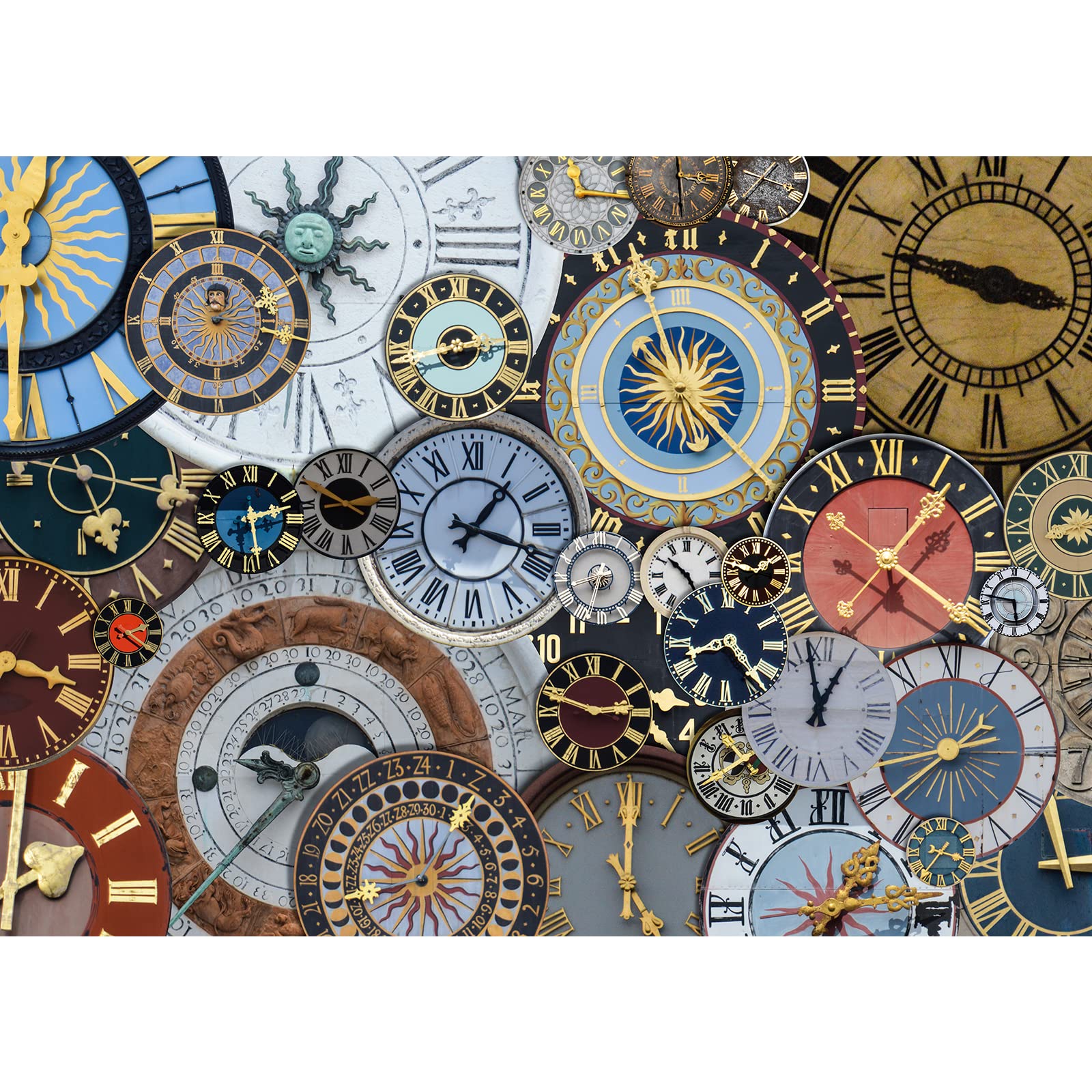 HUADADA Jigsaw Puzzles for Adults 1000 Piece Jigsaw Puzzles for Adult,JigsawPuzzle 1000 Pieces for Adults Challenging Puzzle Games（Colorful tower clock） — image 1