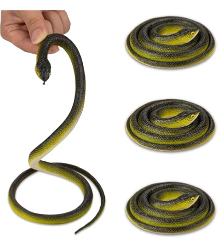 Set De 6 Serpientes De Goma Realistas – Juguetes De Broma Elásticos Y Flexibles Para Halloween, Decoración De Jardín Y Fiestas Temáticas