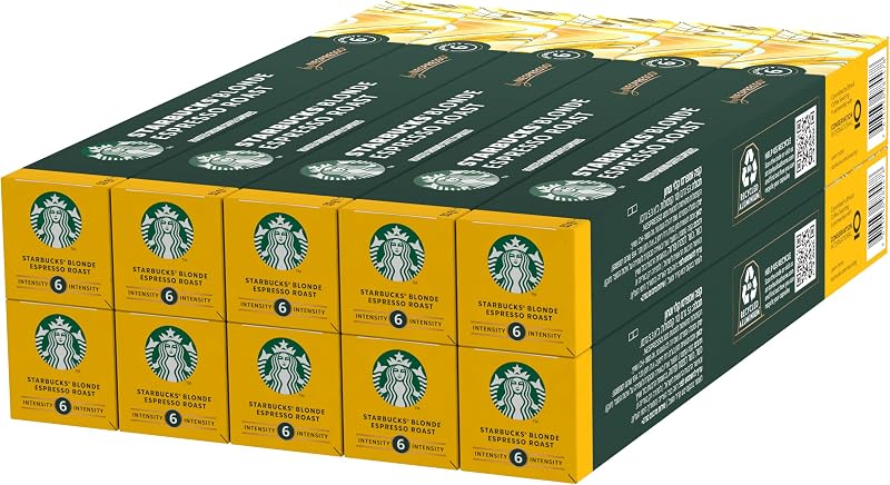 Blonde Espresso Roast by Nespresso Caffè, 10 confezioni da 10 capsule (100 capsule compatibili Nespresso)