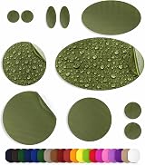 aZengear Self-Adhesive Repair Patches 11 Shapes Olive Nylon Polyester Waterproof