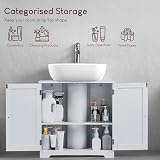Bath Vida Priano 2 Door Under Sink Cabinet White 60H x 60W x 30D cm view 5