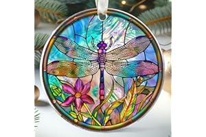 HUNIGIFT Dragonfly Ornament - Dragonfly Gifts, Dragonfly Gifts for Women - Dragonfly Christmas Ornaments, Dragonfly Ornaments for Christmas Tree - Hanging Dragonfly Christmas Ornament - Acrylic Ornament 2024