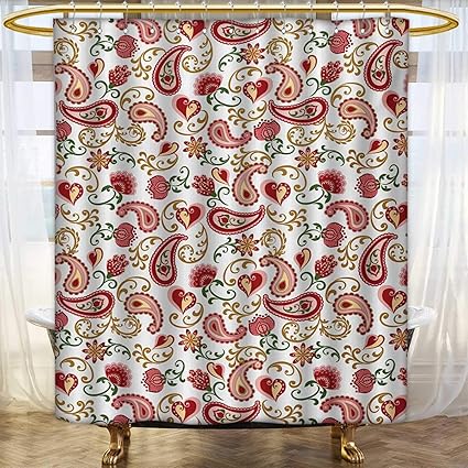 Amazon Com Lacencn Paisley Shower Curtains Digital Printing