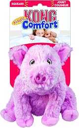 KONG Comfort Kiddos Pig Small Plush Dog Toy with Removable Squeaker view 3