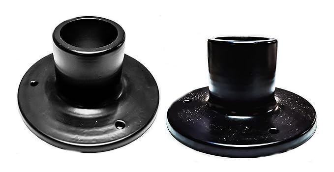 Prop It Up Stainless Steel Gate Light Stand for Installing Pillar, Garden Lamp (Black) - Pack of 2