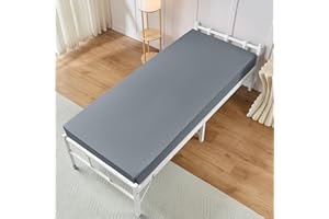 VACVELT Cot Fitted Sheet, 31 x 75 Inch Silver Grey Cot Sheets, Ultra Soft and Breathable Microfiber Bed Cover Snug Fit for Na