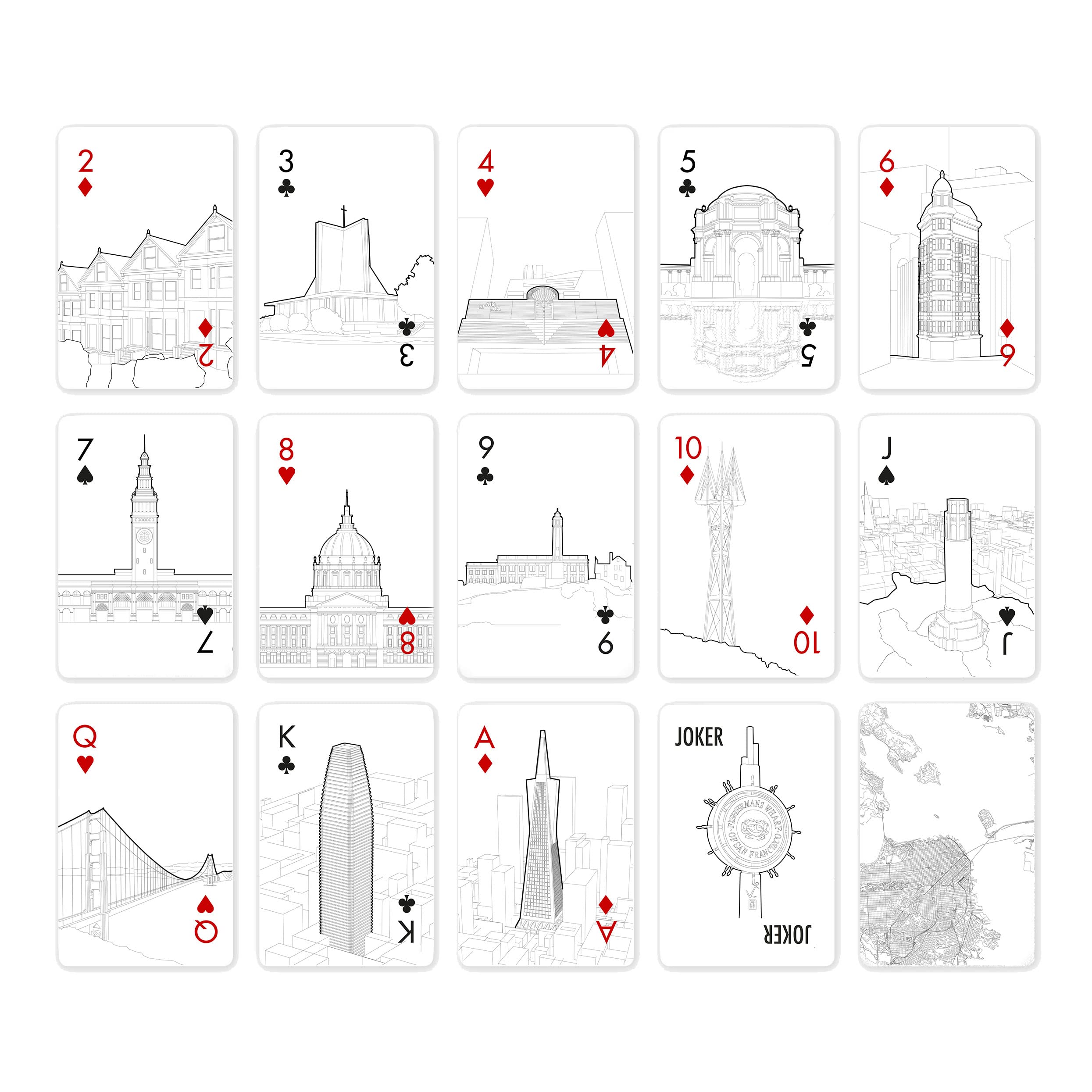 Skyline Chess - San Francisco Playing Cards