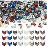 Craftdady 184Pcs Glass V Shaped Arrow Beads 8 Colors Fun Crystal Arrow Charm Bulk Spacer Beads 6x5mm for Crafts DIY Beading Bracelets Jewelry Making Supplies