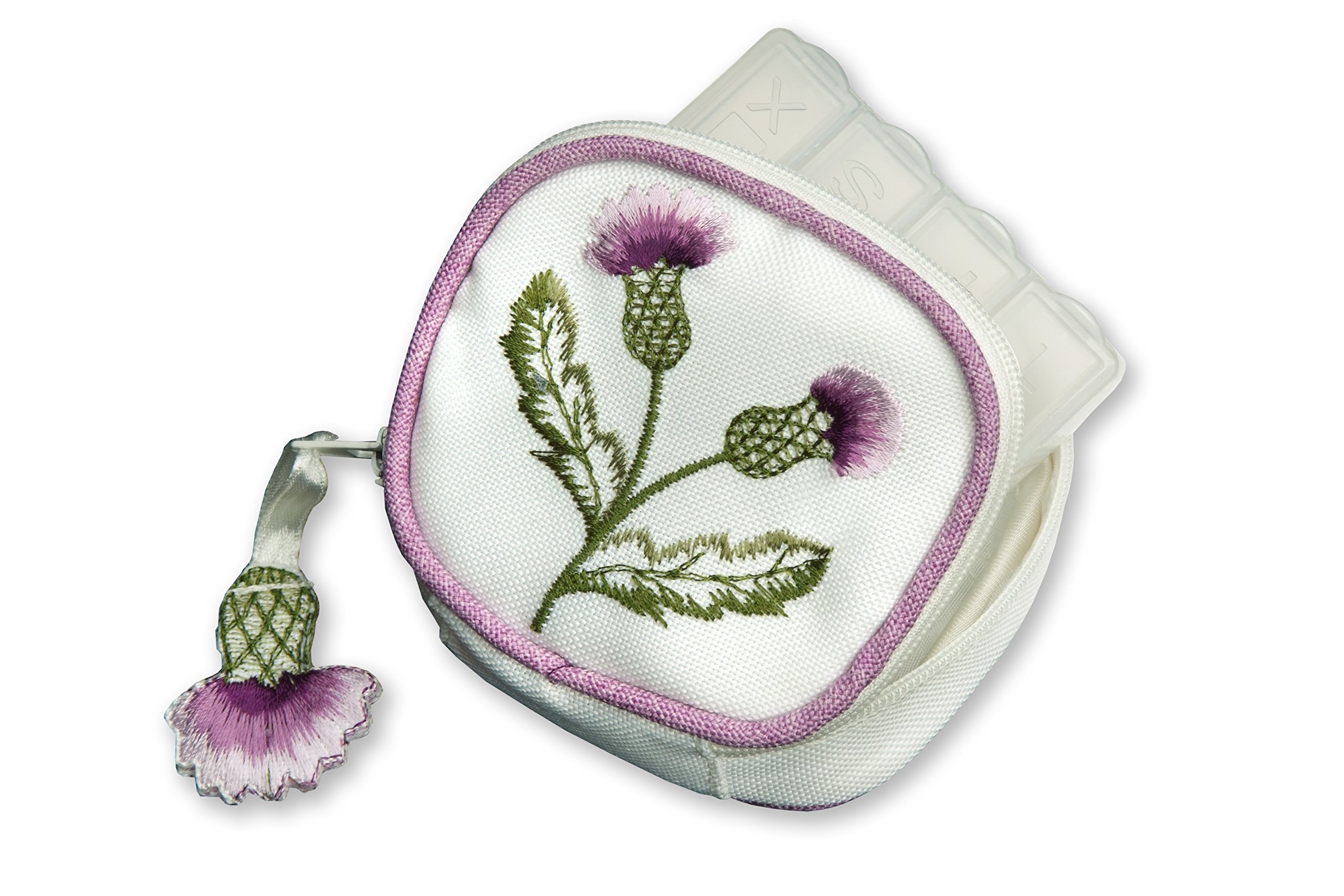 Justina Claire Pill Box Purse in a Highland Glen Design.