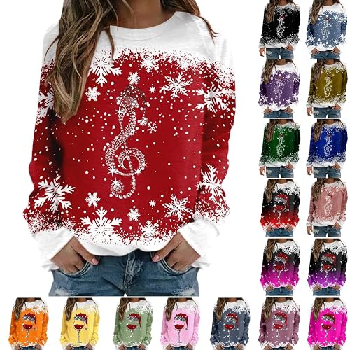 ZJKESDIOAW Family Christmas Jumpers,Christmas Jumpers for Women UK Funny Light Up Xmas Jumper Ladies Sweater Women's Tops Crew Neck Sweatshirt Warm Pullover Winter Clothing Festive Gift