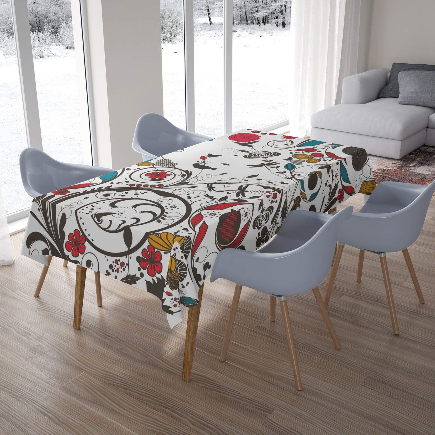 Bonamaison Kitchen Decoration, Tablecloth, 140cm x 200cm - Designed and Manufactured in Turkey